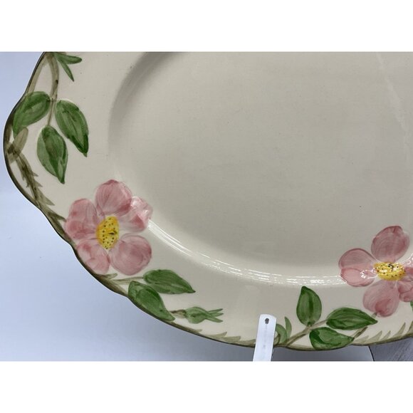 Desert Rose 14 inch Large Platter Fransican Earthenware Collectible 1970s Vtg - Picture 10 of 15